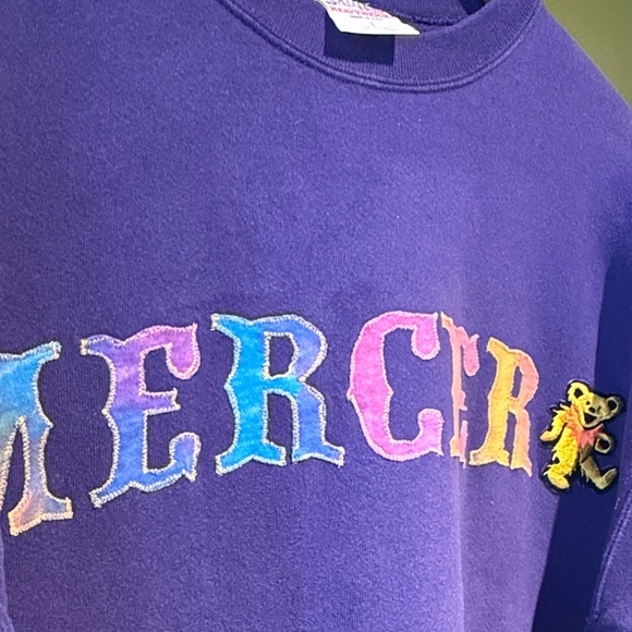Grateful Dead Mercer College Purple Crewneck Sweatshirt - Picture 5 of 6